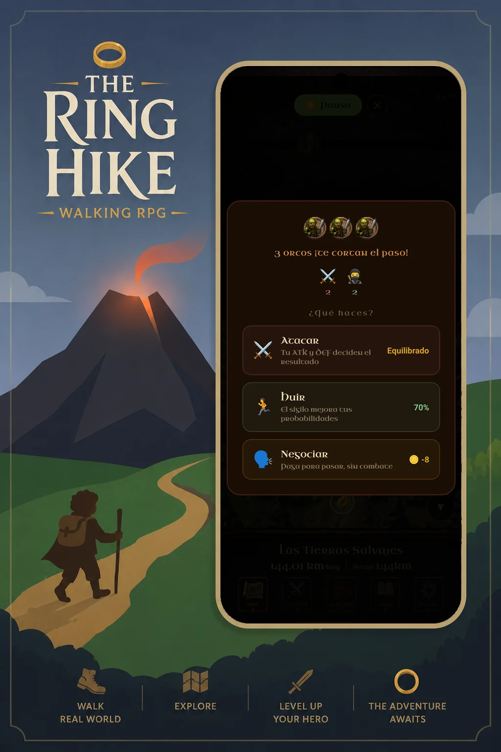 The Ring Hike: Walking RPG screenshot