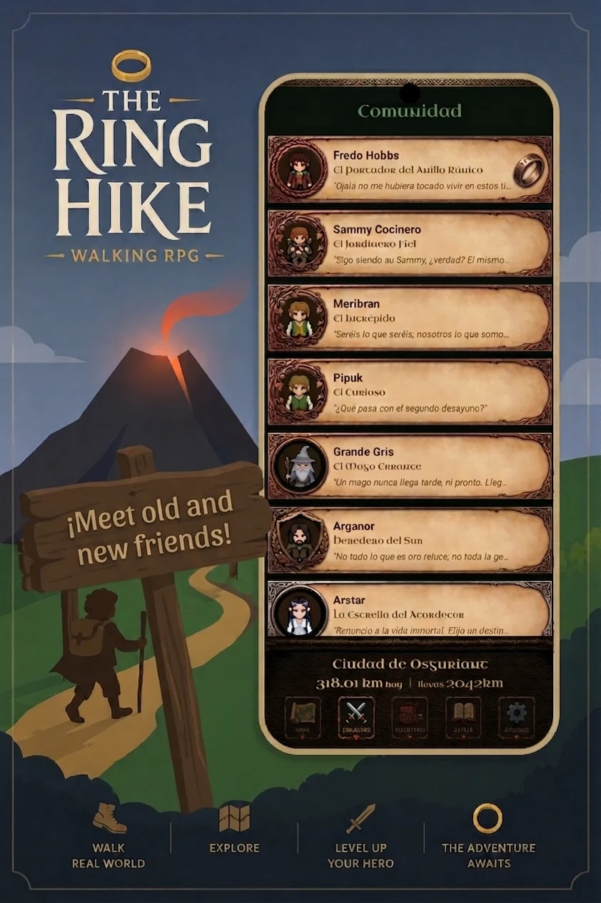The Ring Hike: Walking RPG screenshot