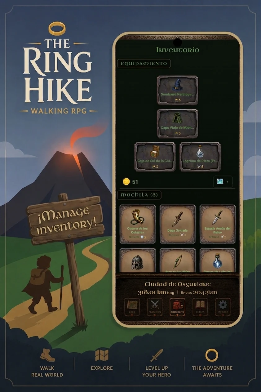 The Ring Hike: Walking RPG screenshot